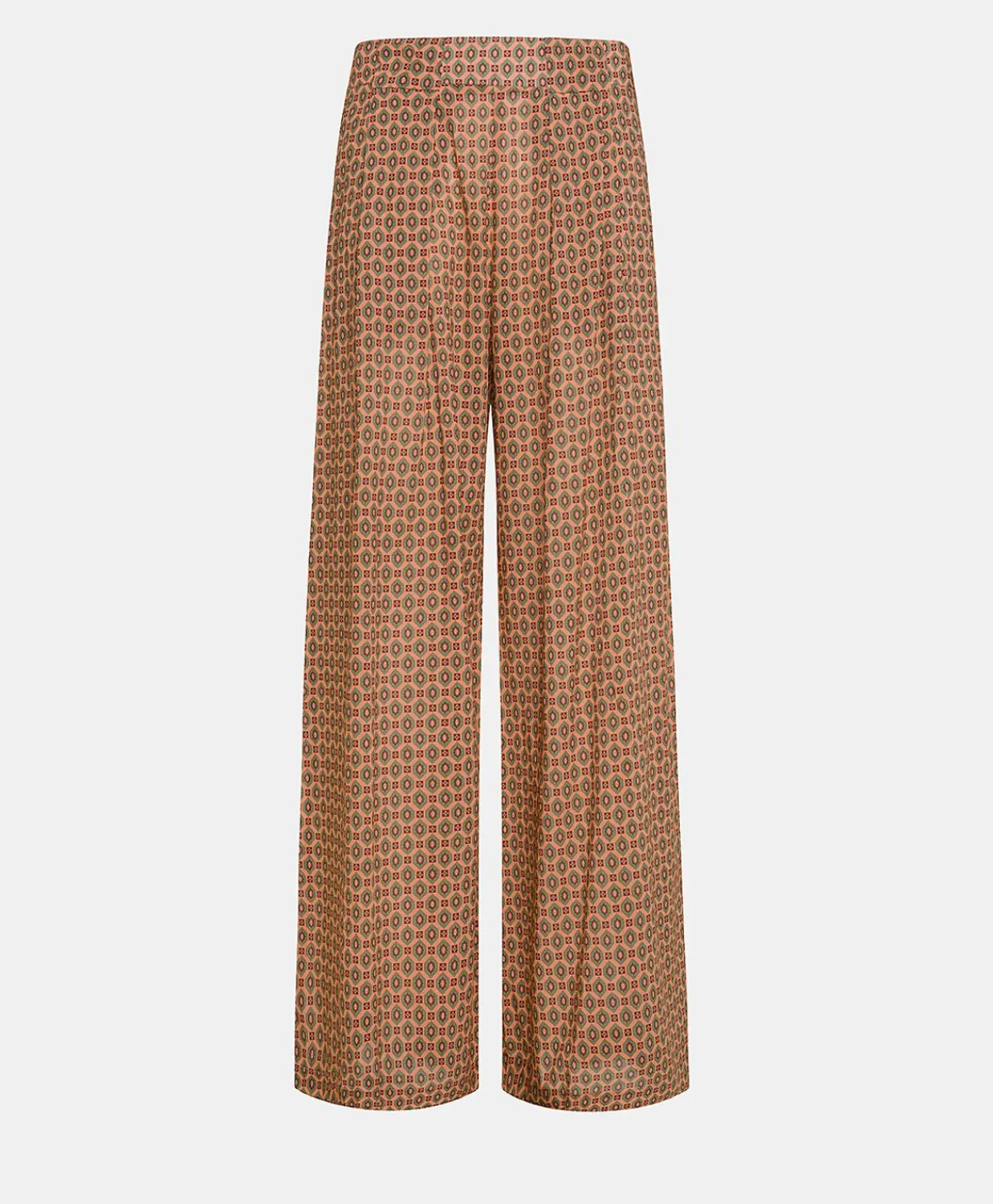 Donne Momonì Pantaloni E Shorts-Pantaloni Aspen In Voile Cotone Stampato - Corallo