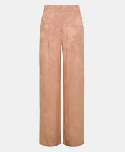 Donne Momonì Completi E Talleur-Pantaloni Austin In Cupro Jacquard - Rosato