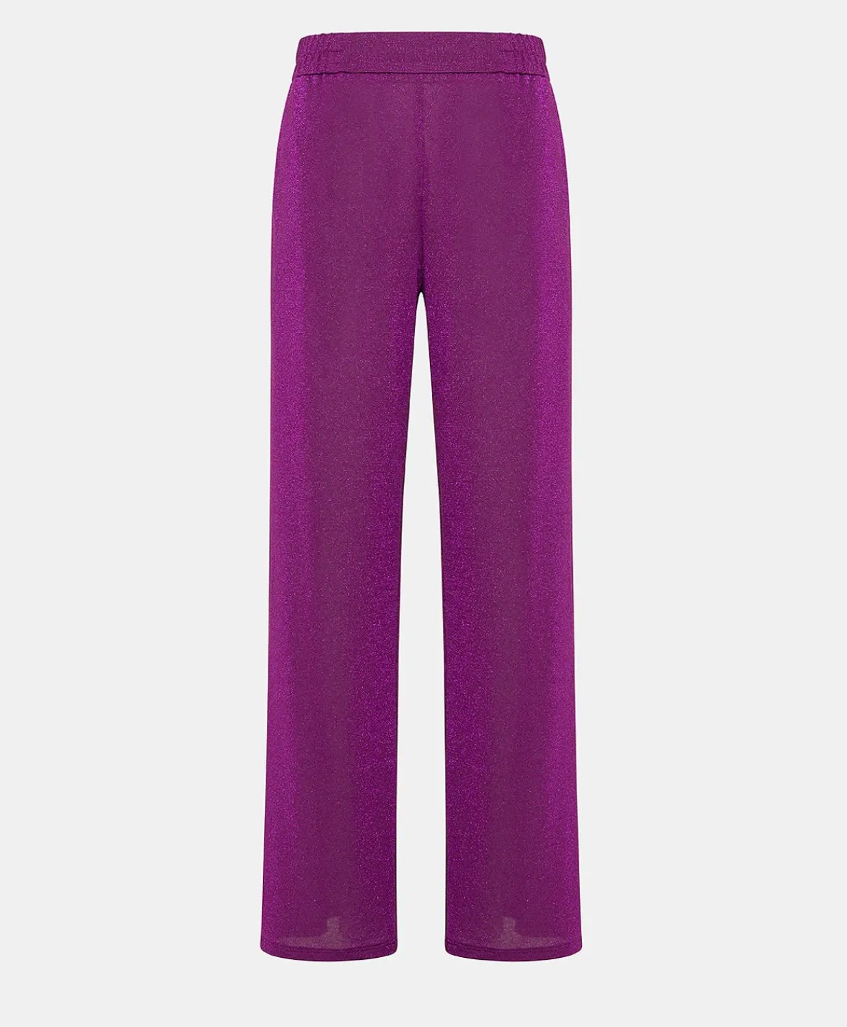 Donne Momonì Pantaloni E Shorts-Pantaloni Baccarat In Jersey Lurex - Ciclamino