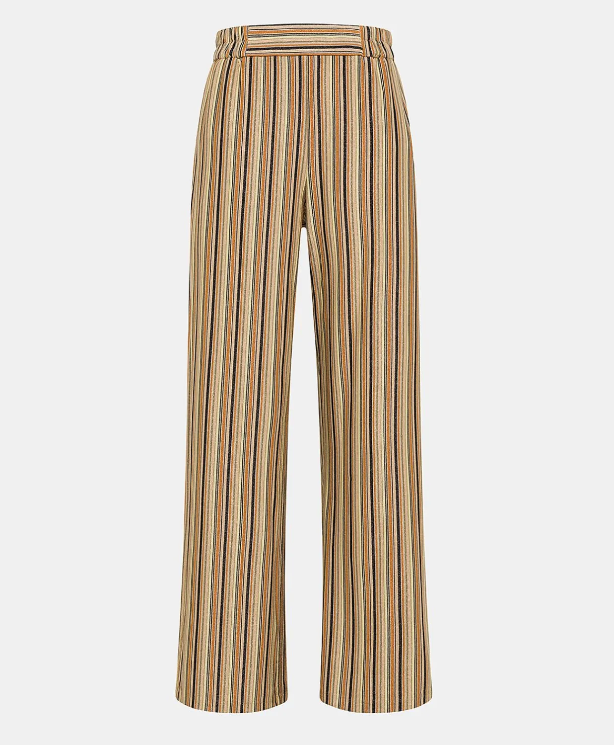 Donne Momonì Pantaloni E Shorts-Pantaloni Baccarat In Jersey Lurex A Righe - Ruggine Multicolor