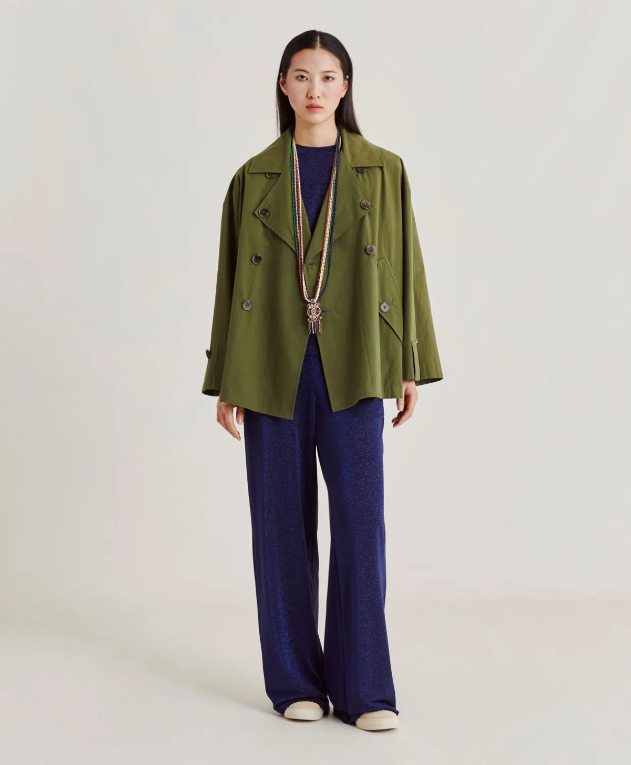 Donne Momonì Pantaloni E Shorts-Pantaloni Baccarat In Jersey Lurex - Bluette