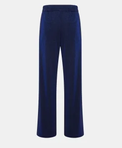 Donne Momonì Pantaloni E Shorts-Pantaloni Baccarat In Jersey Lurex - Bluette