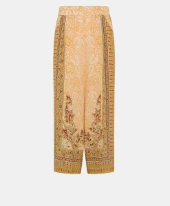 Donne Momonì Pantaloni E Shorts-Pantaloni Boracay In Crepe De Chine - Bruciato/Multicolor