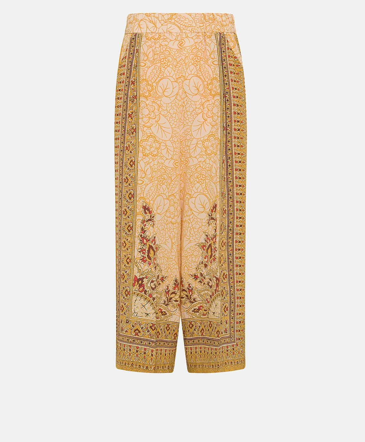 Donne Momonì Pantaloni E Shorts-Pantaloni Boracay In Crepe De Chine - Bruciato/Multicolor