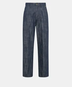Donne Momonì Pantaloni E Shorts-Pantaloni Fucsia Bis In Denim - Blu Jeans