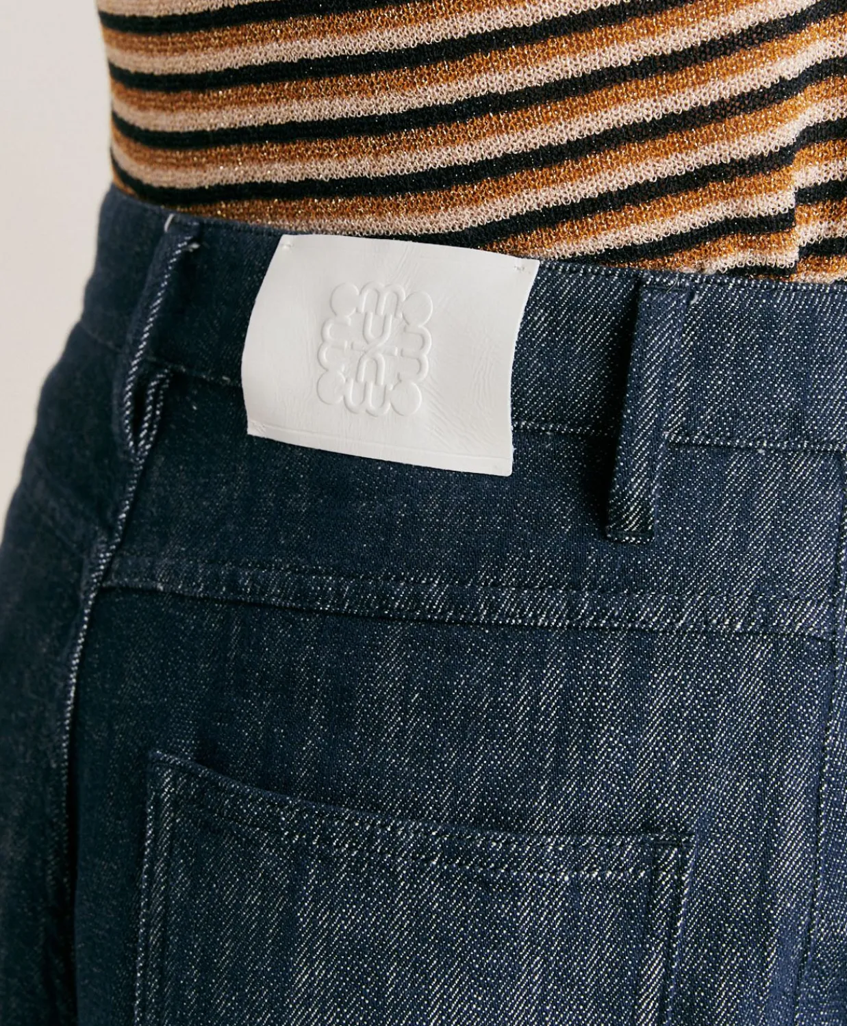 Donne Momonì Pantaloni E Shorts-Pantaloni Fucsia Bis In Denim - Blu Jeans