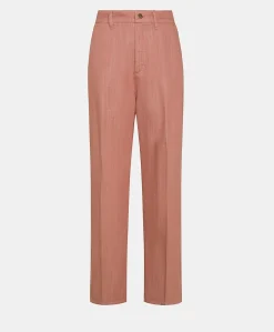 Donne Momonì Pantaloni E Shorts-Pantaloni Fucsia Bis In Denim - Rosa Antico
