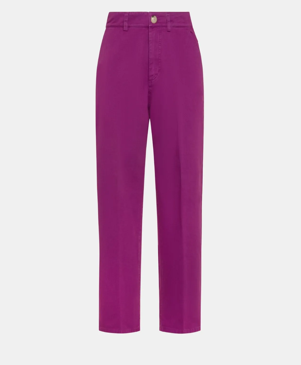 Donne Momonì Pantaloni E Shorts-Pantaloni Fucsia Bis In Gabardina - Ciclamino