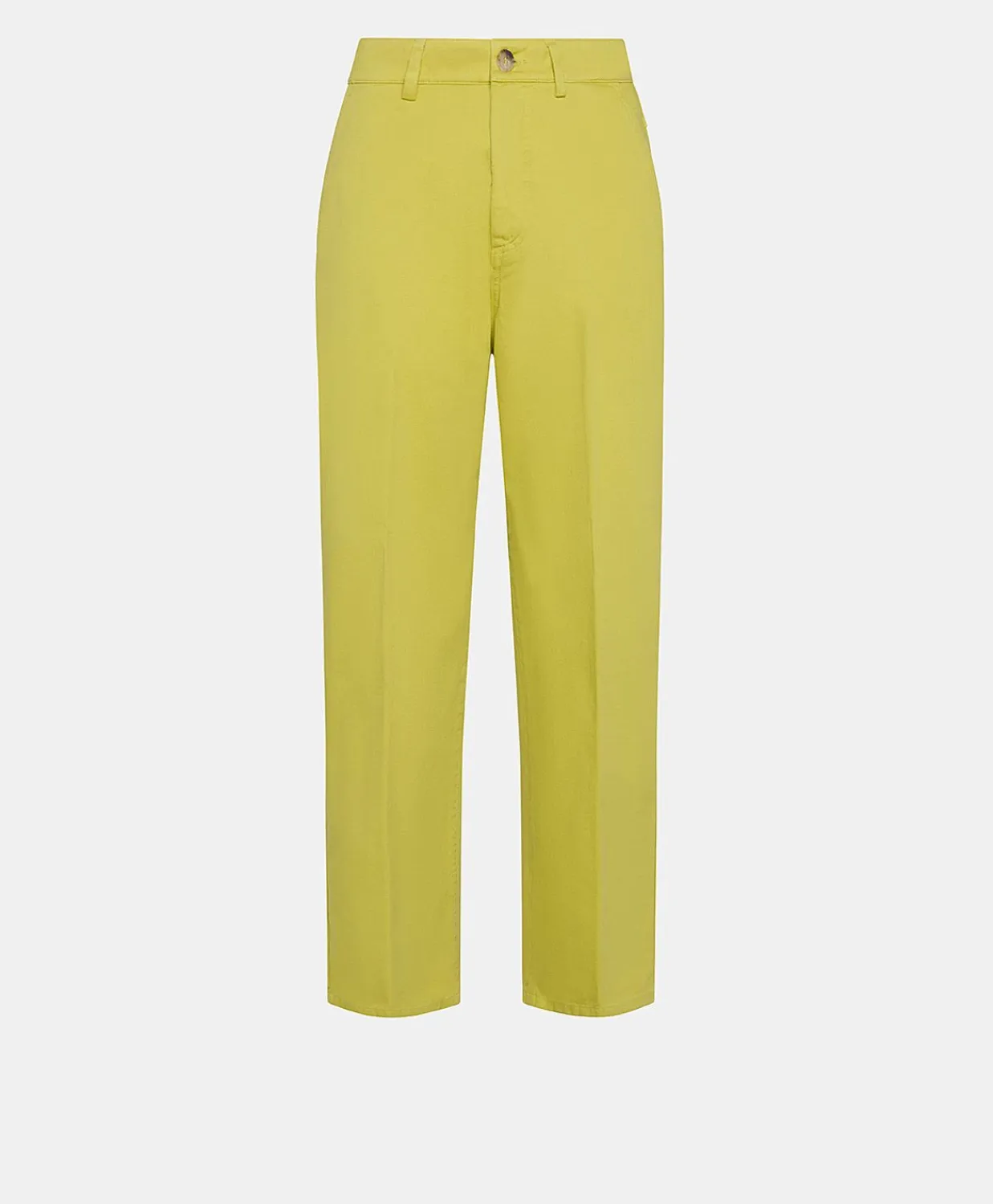 Donne Momonì Pantaloni E Shorts-Pantaloni Fucsia Bis In Gabardina - Acido