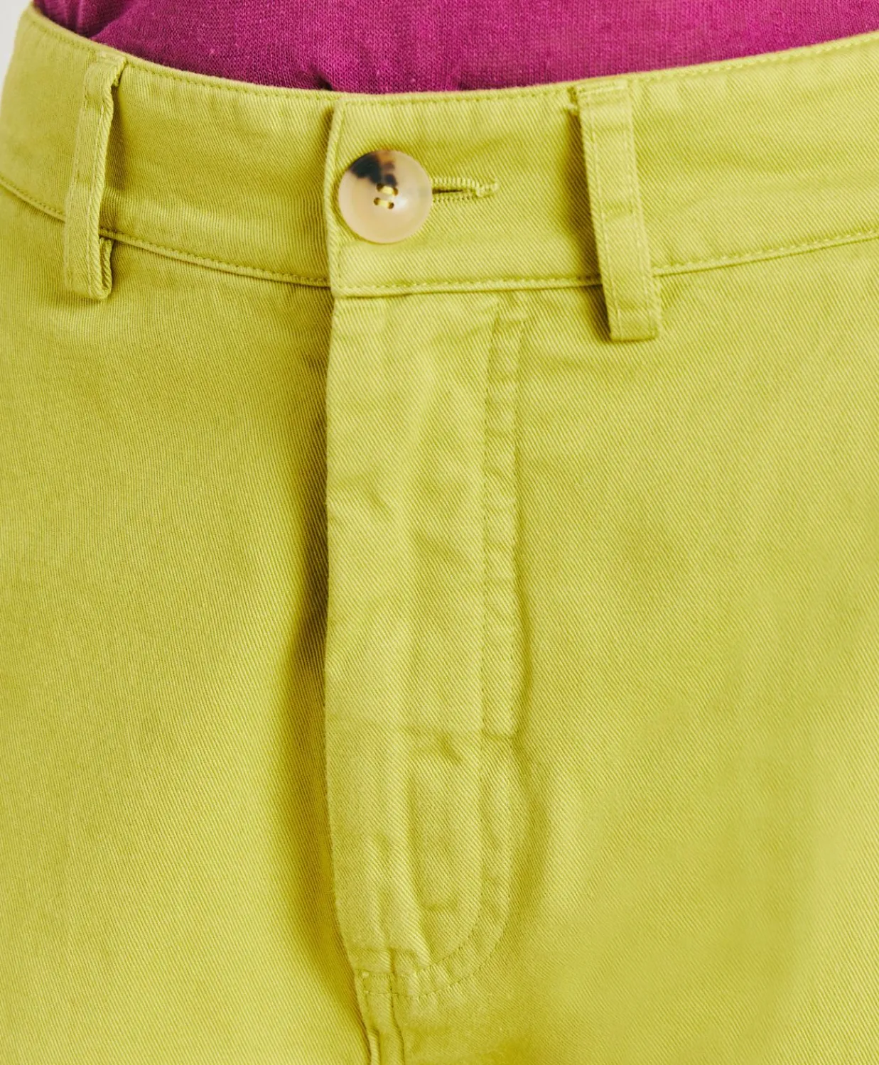 Donne Momonì Pantaloni E Shorts-Pantaloni Fucsia Bis In Gabardina - Acido