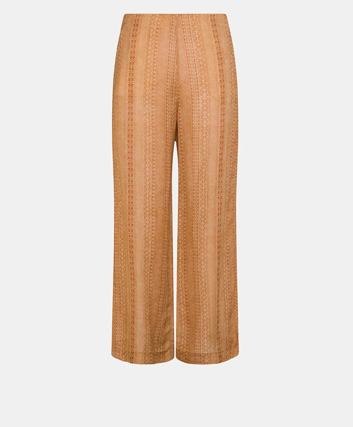 Donne Momonì Pantaloni E Shorts-Pantaloni Ginepro In Viscosa Lino - Panna/Ruggine