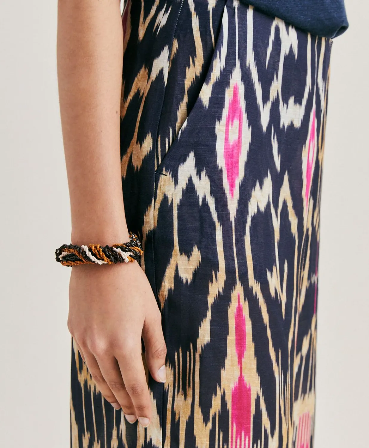 Donne Momonì Pantaloni E Shorts-Pantaloni Ginepro In Viscosa Lino - Multicolor Blu