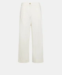 Donne Momonì Pantaloni E Shorts-Pantaloni Grecale In Denim - Panna