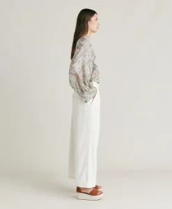 Donne Momonì Pantaloni E Shorts-Pantaloni Grecale In Denim - Panna
