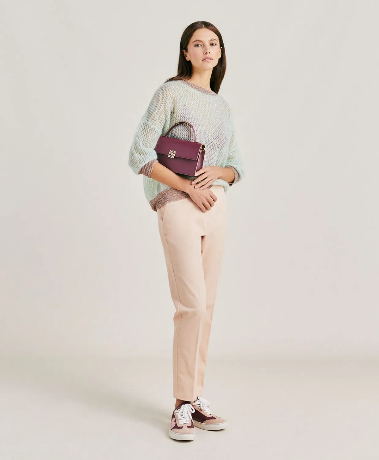 Donne Momonì Pantaloni E Shorts-Pantaloni Haiti In Gabardina - Bocciolo