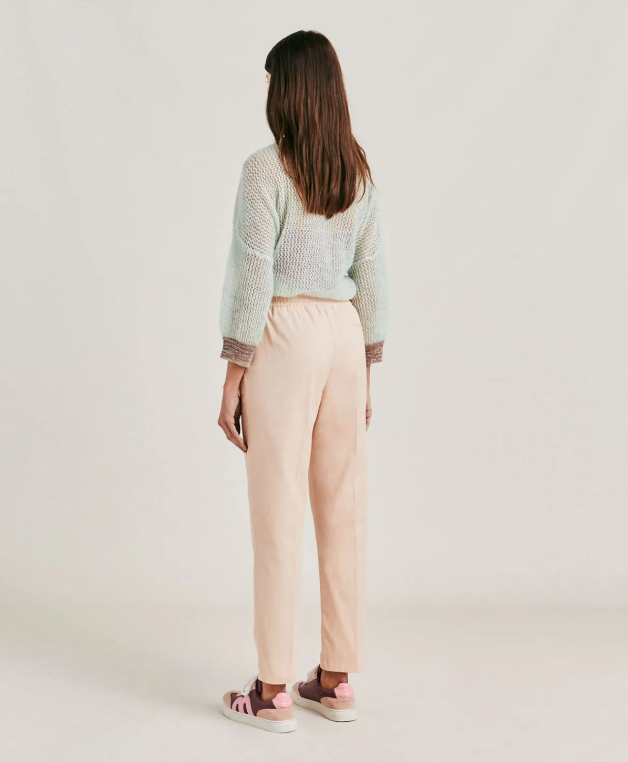 Donne Momonì Pantaloni E Shorts-Pantaloni Haiti In Gabardina - Bocciolo