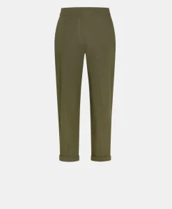 Donne Momonì Pantaloni E Shorts-Pantaloni Idaho In Popeline - Army