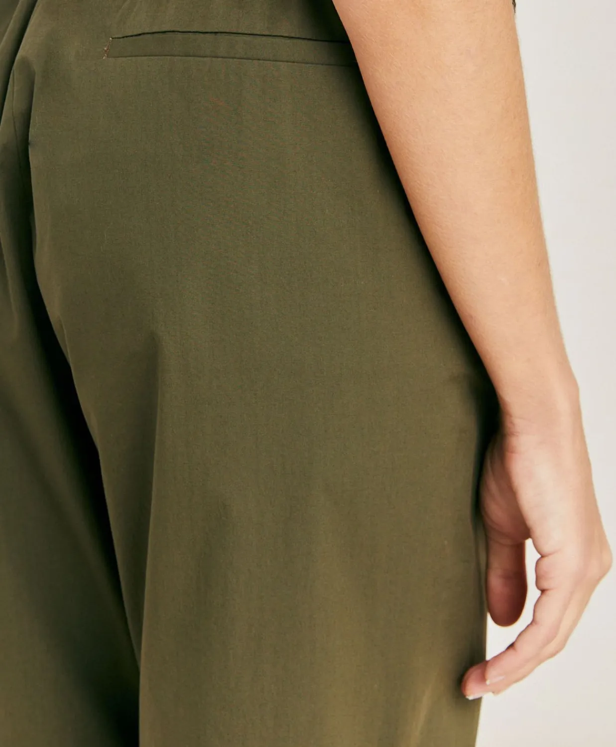Donne Momonì Pantaloni E Shorts-Pantaloni Idaho In Popeline - Army