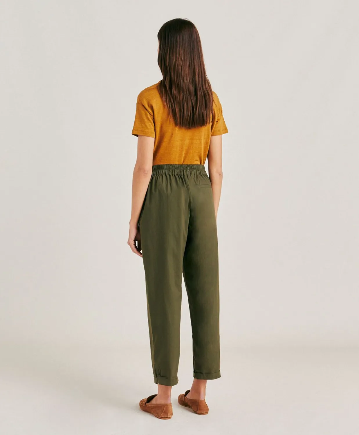 Donne Momonì Pantaloni E Shorts-Pantaloni Idaho In Popeline - Army