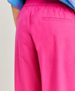 Donne Momonì Pantaloni E Shorts-Pantaloni Idaho In Popeline - Fucsia