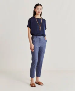 Donne Momonì Pantaloni E Shorts-Pantaloni Joy In Denim Leggero - Blu Jeans