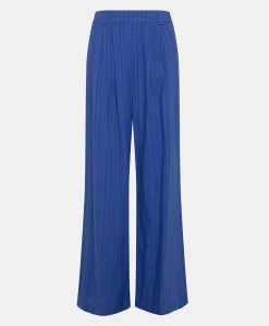 Donne Momonì Pantaloni E Shorts-Pantaloni Lanzarote In Garza - Bluette