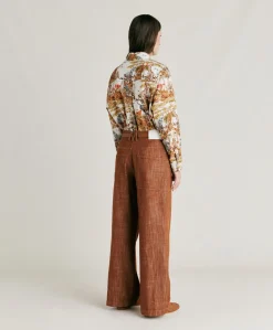 Donne Momonì Pantaloni E Shorts-Pantaloni Lora In Denim - Sigaro
