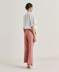 Donne Momonì Pantaloni E Shorts-Pantaloni Lora In Denim - Rosa Antico