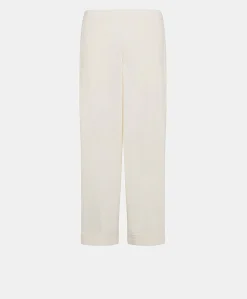 Donne Momonì Pantaloni E Shorts-Pantaloni Lucia In Garza - Panna