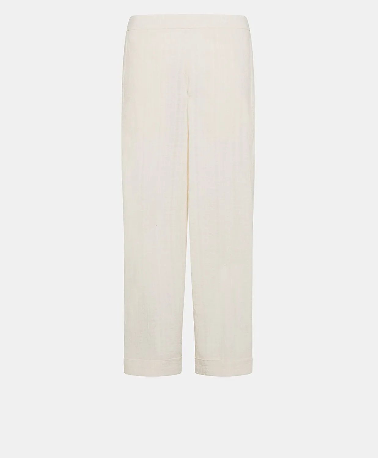 Donne Momonì Pantaloni E Shorts-Pantaloni Lucia In Garza - Panna