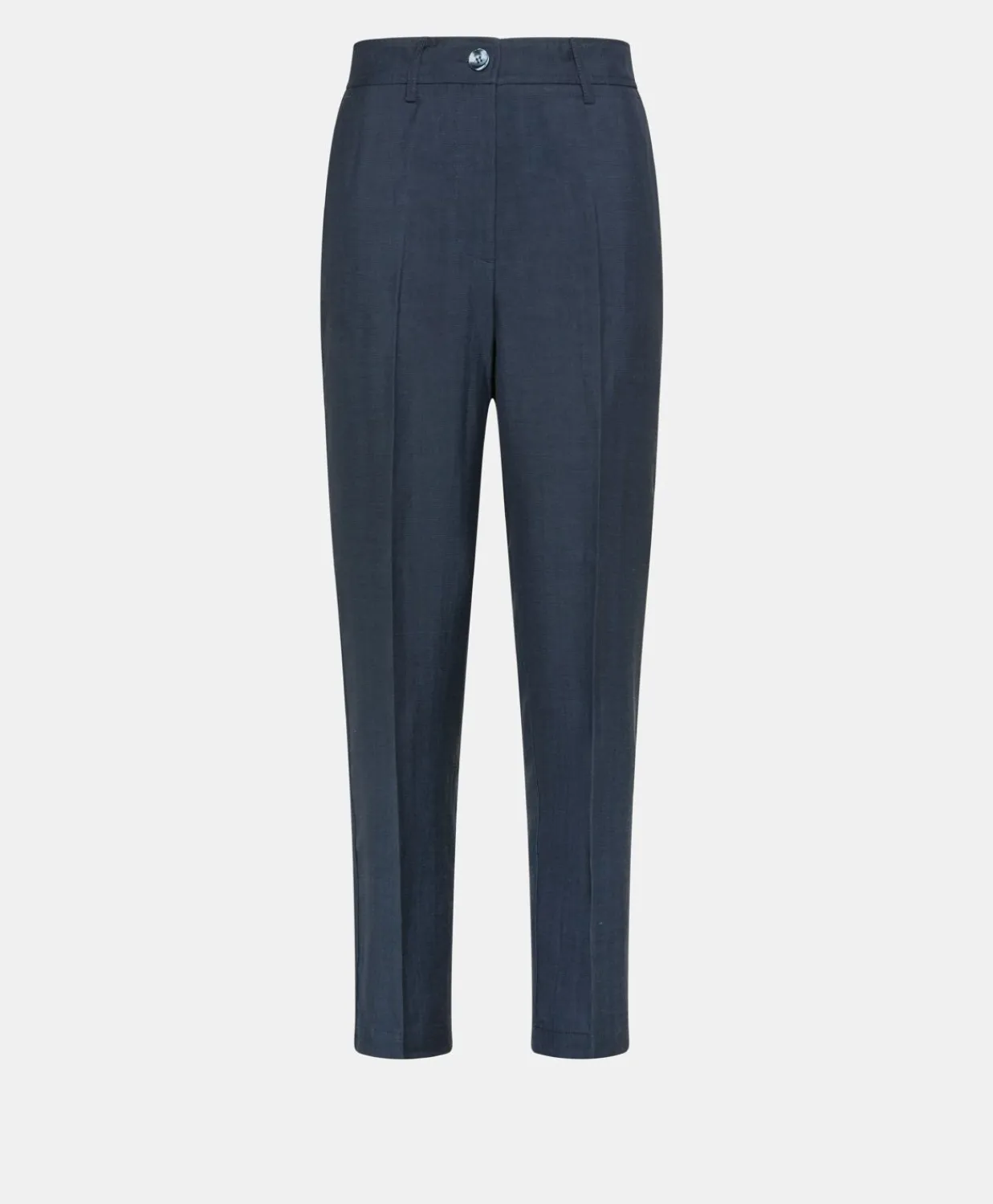 Donne Momonì Pantaloni E Shorts-Pantaloni Matthieu In Viscosa Lino Elegante - Blu Notte