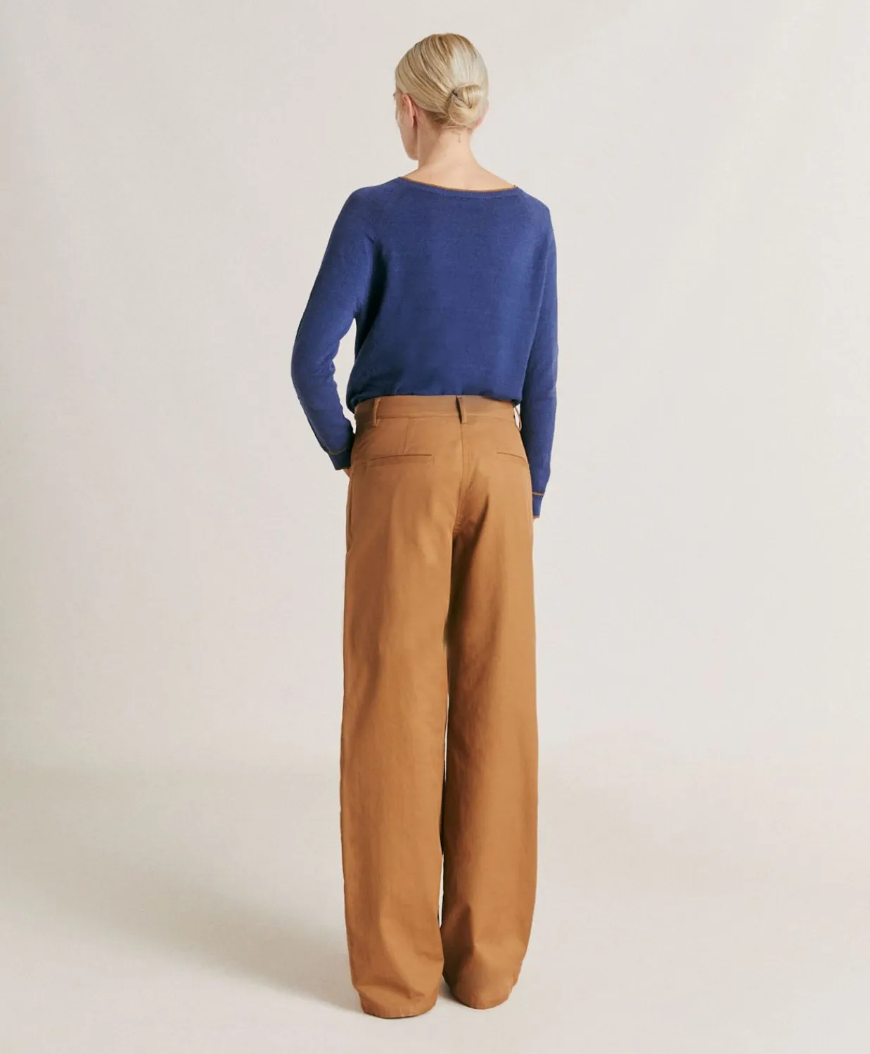 Donne Momonì Pantaloni E Shorts-Pantaloni Olivina In Gabardina - Caramello