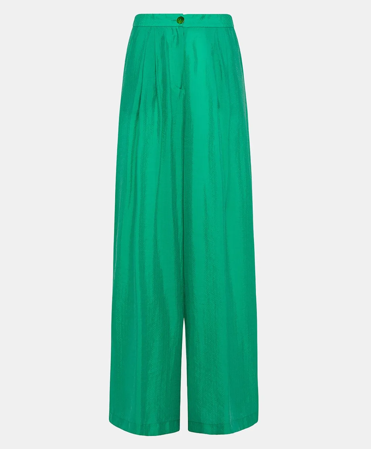 Donne Momonì Pantaloni E Shorts-Pantaloni Patrice In Cupro Jacquard - Smeraldo