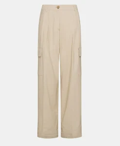 Donne Momonì Pantaloni E Shorts-Pantaloni Pedro In Denim Leggero - Crema
