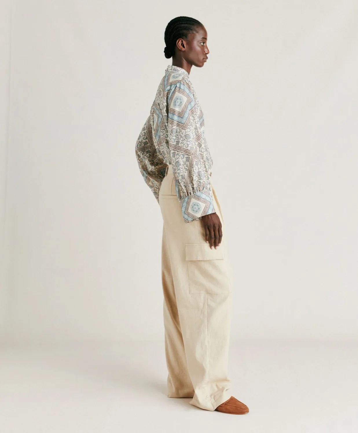 Donne Momonì Pantaloni E Shorts-Pantaloni Pedro In Denim Leggero - Crema