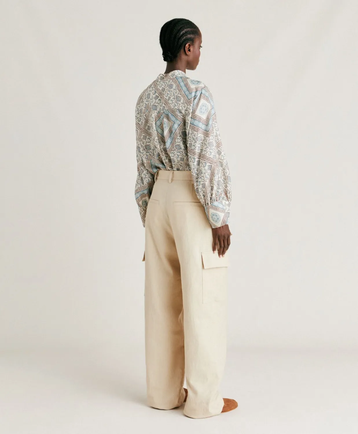 Donne Momonì Pantaloni E Shorts-Pantaloni Pedro In Denim Leggero - Crema