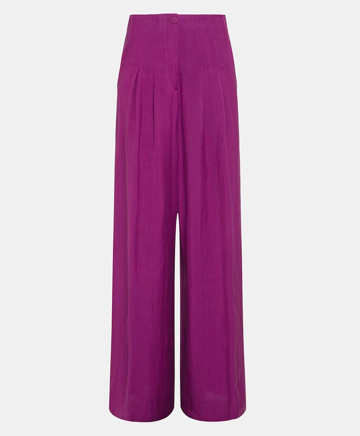 Donne Momonì Completi E Talleur-Pantaloni Violina In Viscosa Lino Elegante - Ciclamino