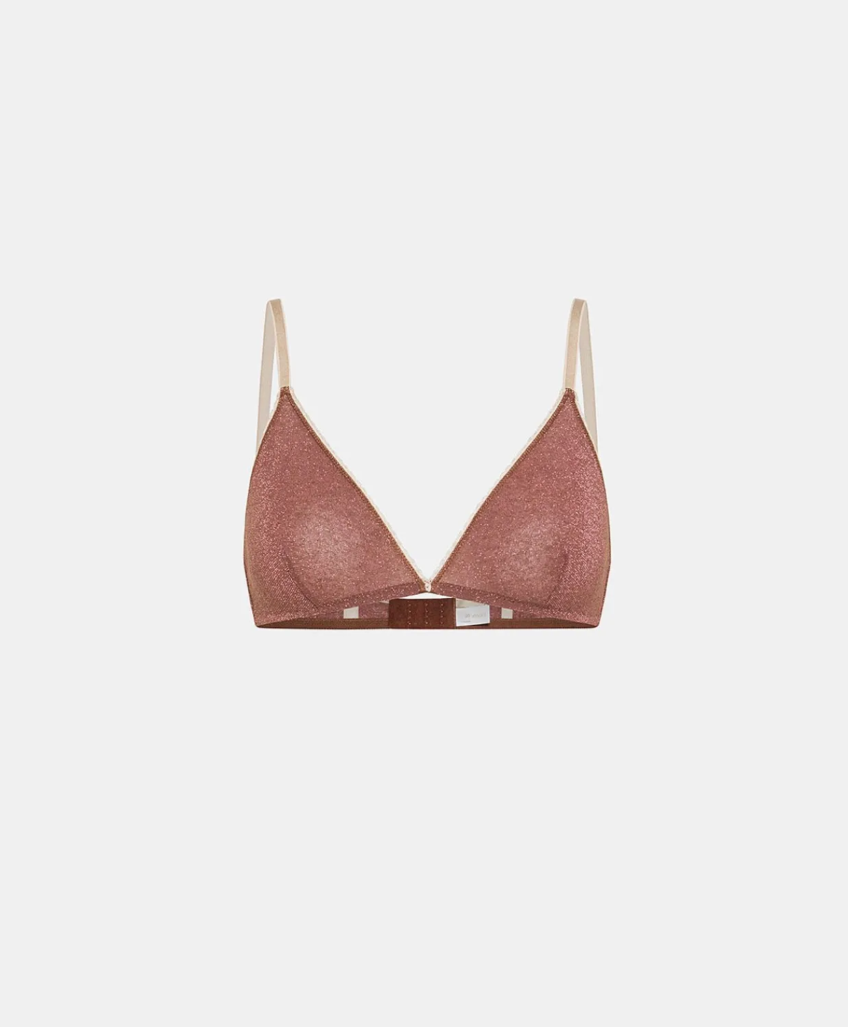 Donne Momonì Reggiseni-Reggiseno Amethist In Jersey Lurex - Terracotta