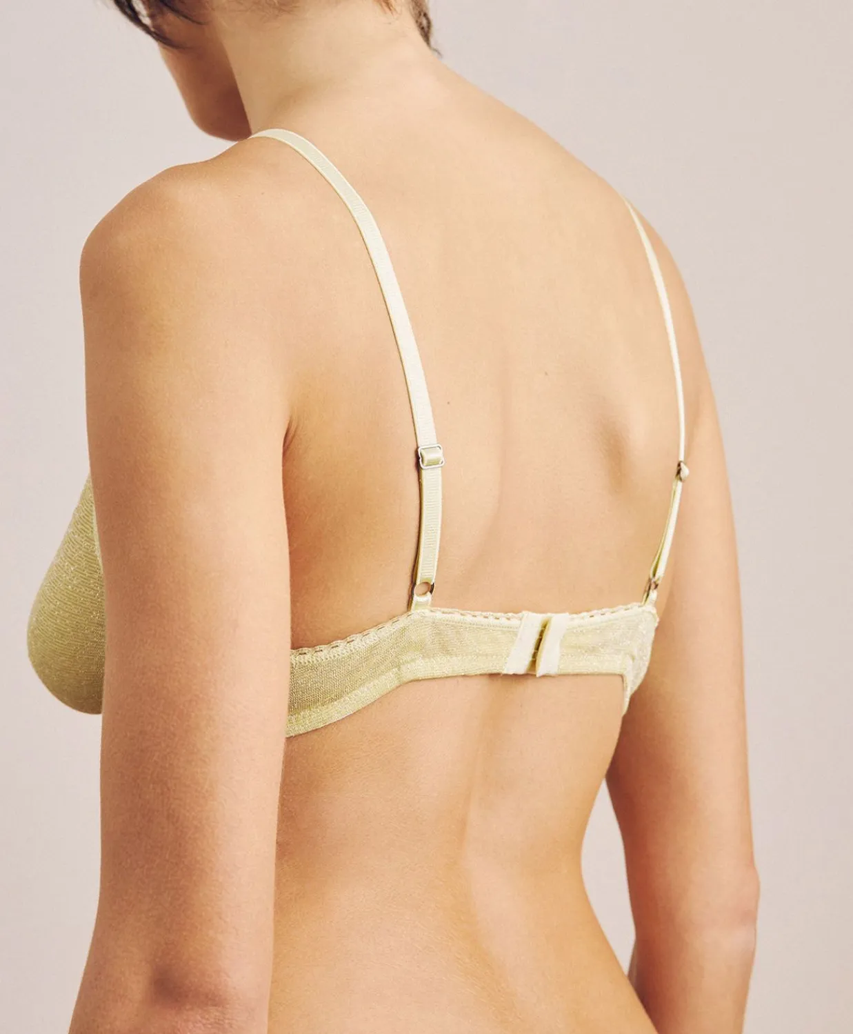 Donne Momonì Reggiseni-Reggiseno Amethist In Jersey Lurex - Acido