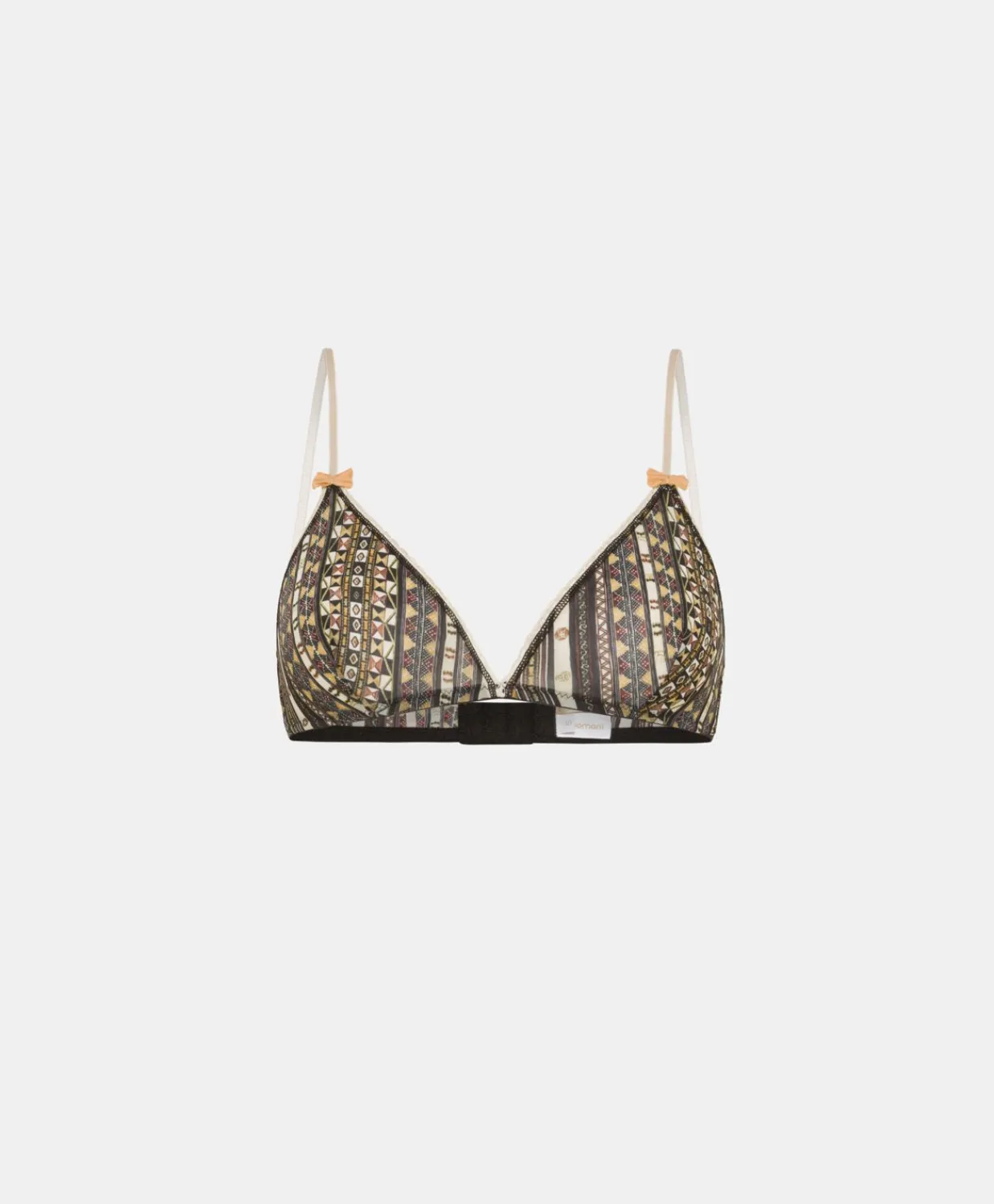 Donne Momonì Reggiseni-Reggiseno Amethist In Nylon Stampato - Nero Multicolor