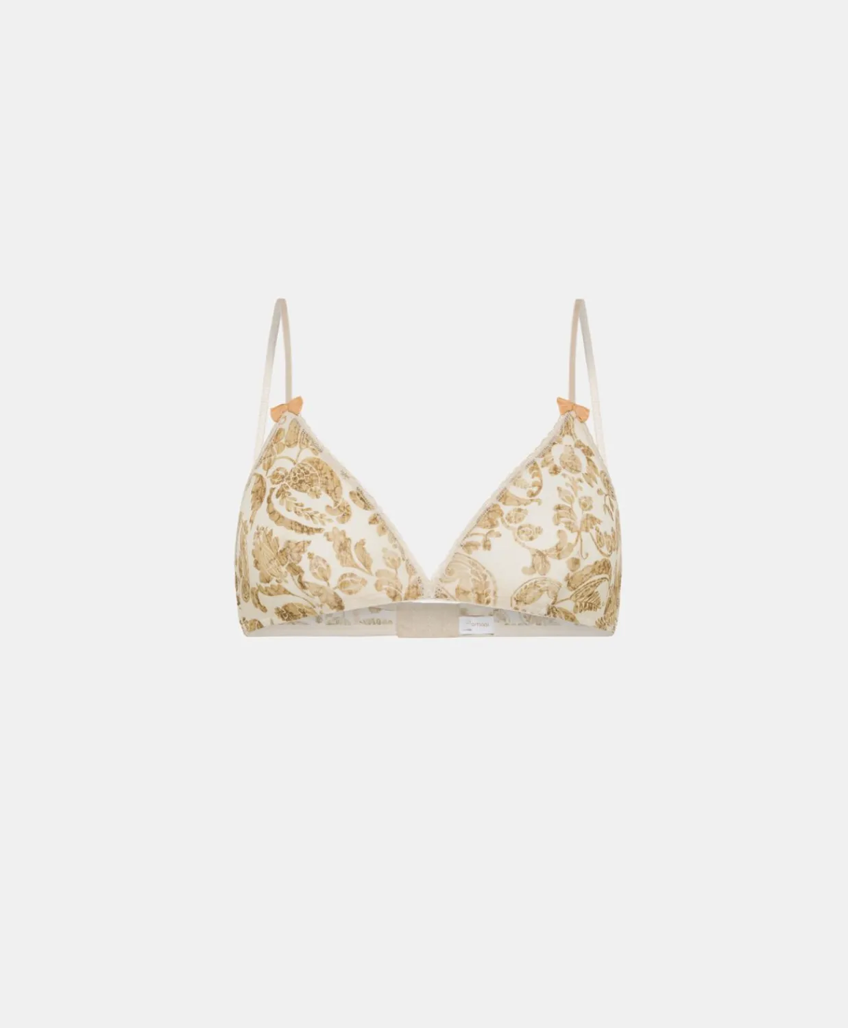 Donne Momonì Reggiseni-Reggiseno Amethist In Nylon Stampato - Panna / Multicolor