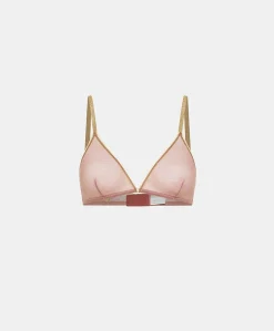 Donne Momonì Reggiseni-Reggiseno Amethist In Tulle - Rosa Antico