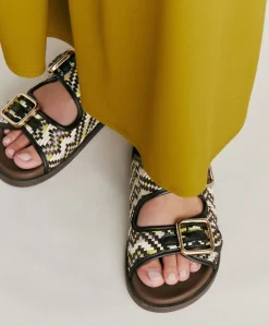 Donne Momonì Scarpe-Sandali Chamorro Con Intreccio - Marrone / Multicolor