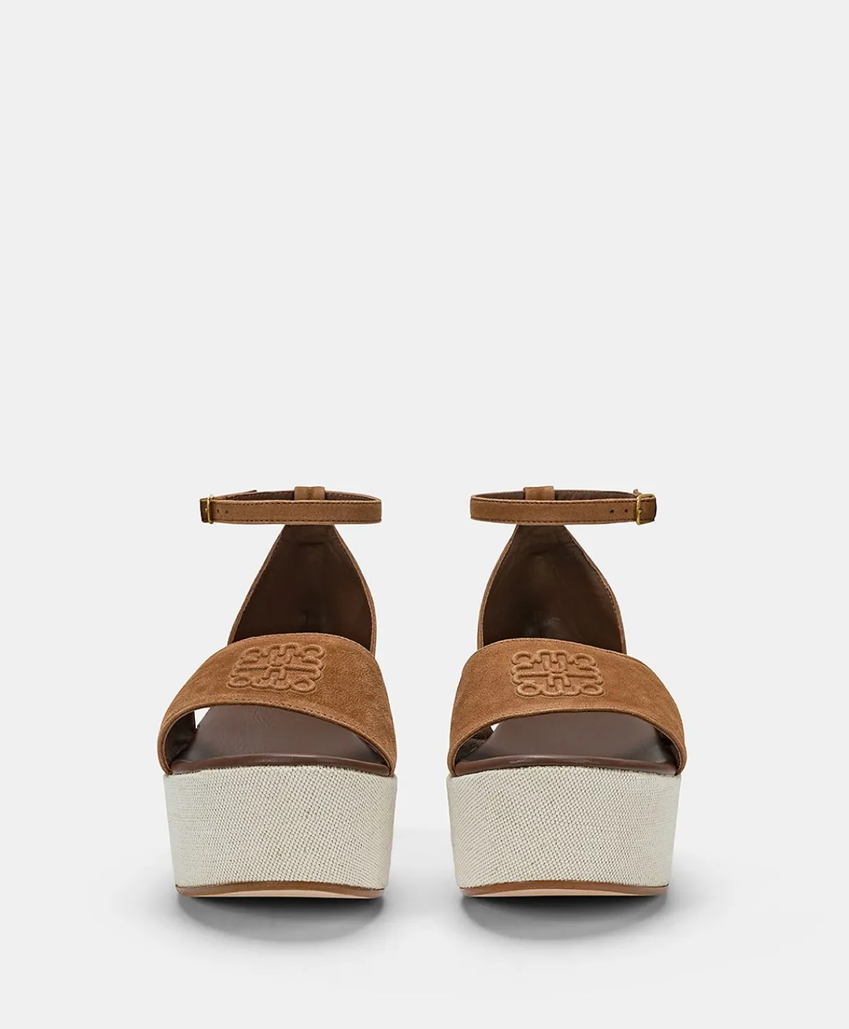 Donne Momonì Scarpe-Sandali Soraya In Pelle E Canvas - Cuoio