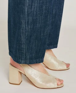 Donne Momonì Scarpe-Sandali Trifoglio In Pelle Lame' - Oro Chiaro