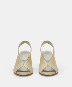 Donne Momonì Scarpe-Sandali Trifoglio In Pelle Lame' - Oro Chiaro
