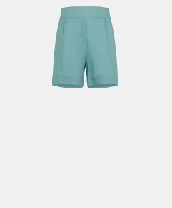 Donne Momonì Gonne-Short Manbru' In Lino - Ceruleo