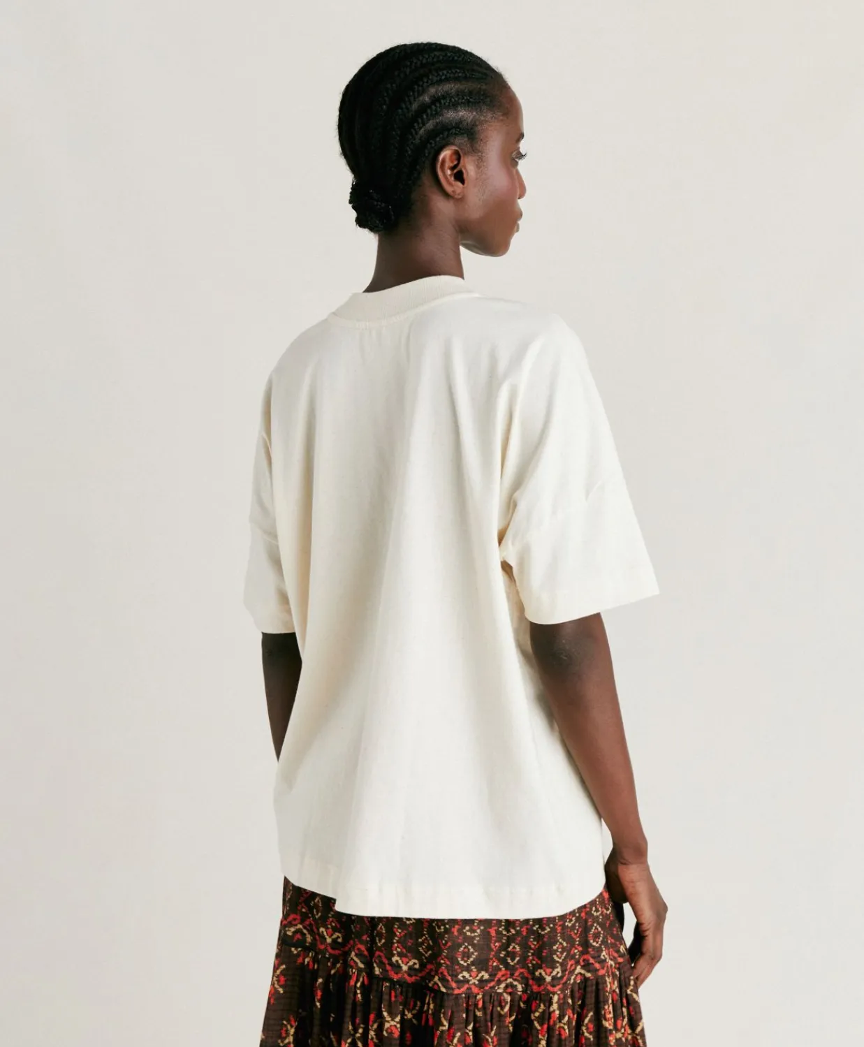 Donne Momonì T-Shirts E Top-Thirt Himba In Jersey - Naturale