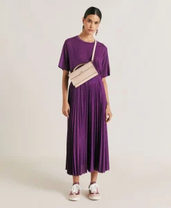 Donne Momonì T-Shirts E Top-Thirt Iora In Jersey Lurex - Ciclamino