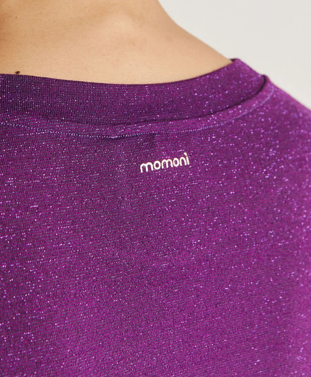 Donne Momonì T-Shirts E Top-Thirt Iora In Jersey Lurex - Ciclamino